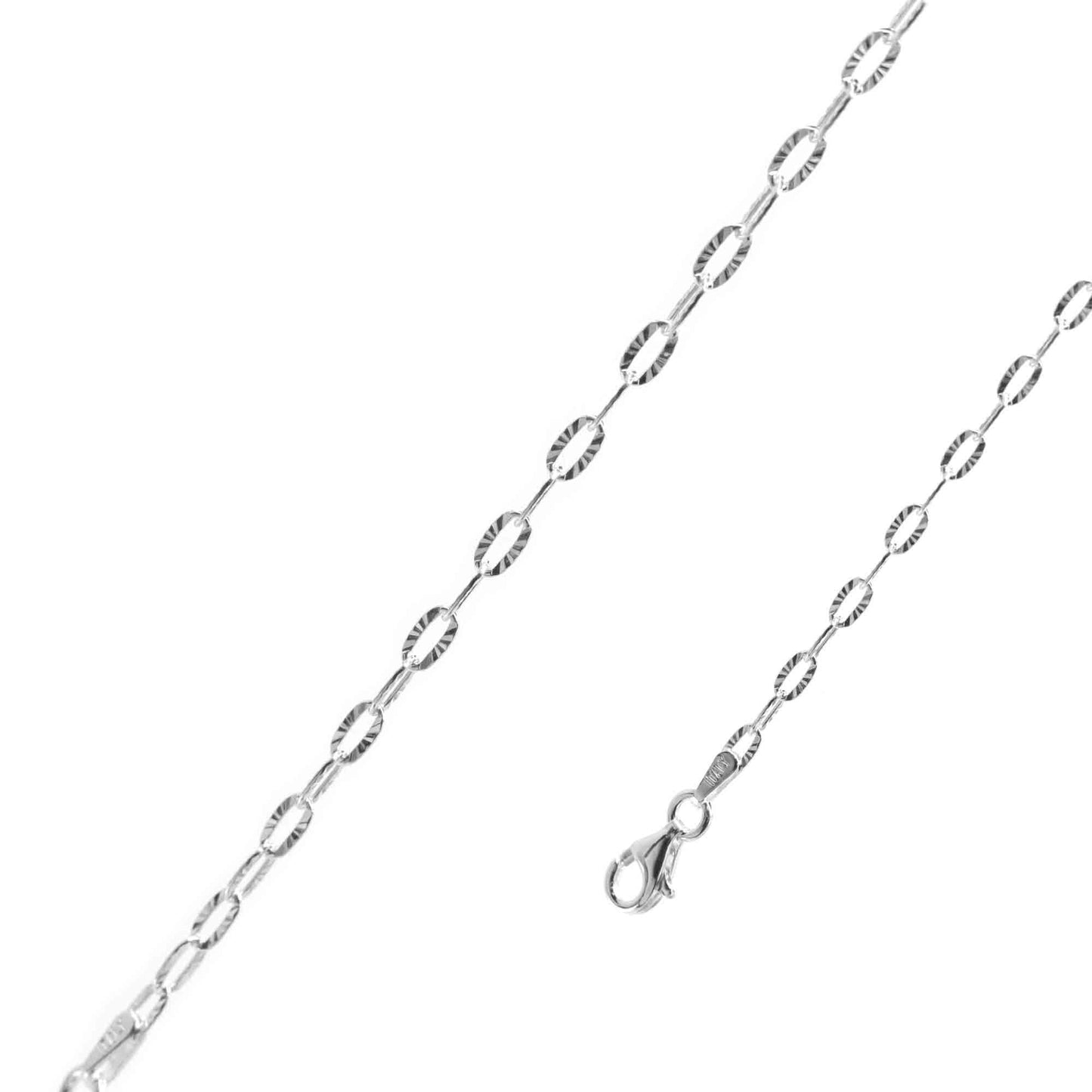 Pulsera de Plata Eslabones Ovalados con Relieves