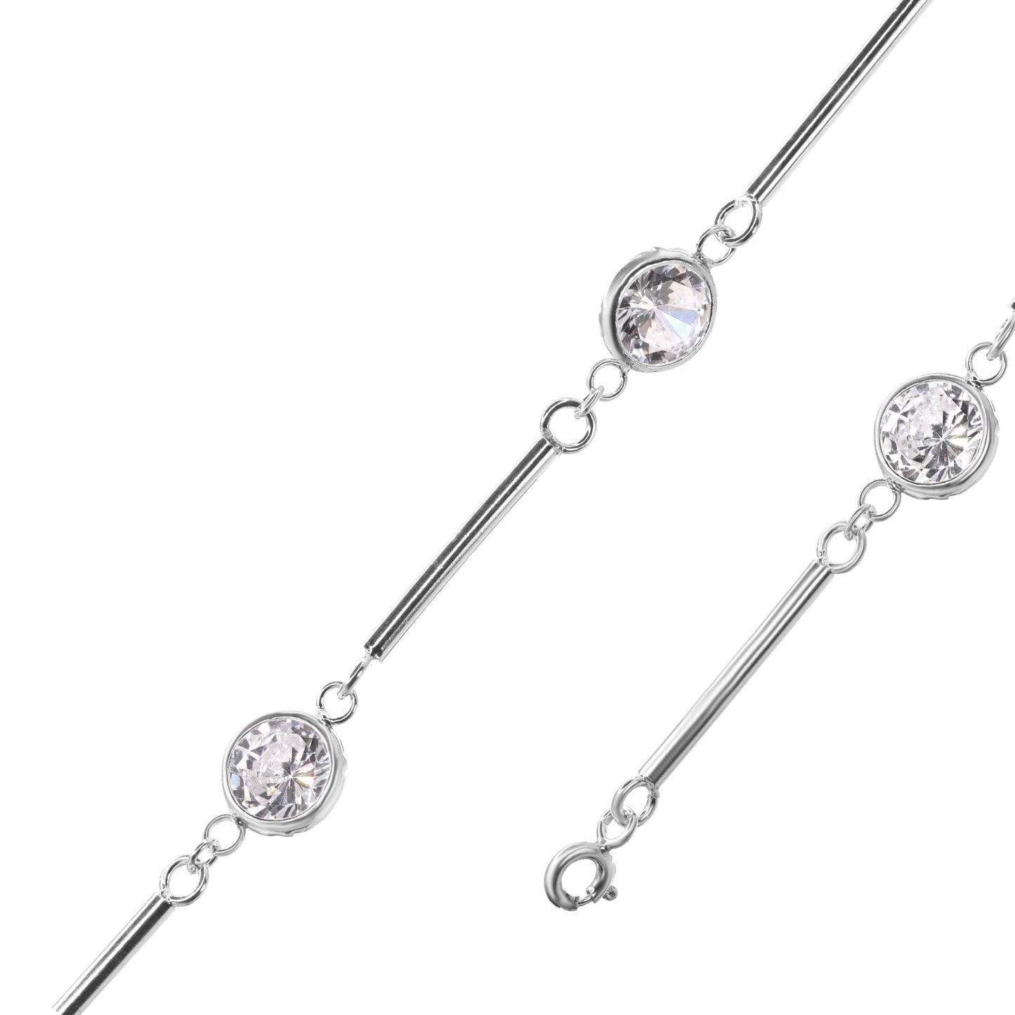 Pulsera de Plata - Varita con Circones
