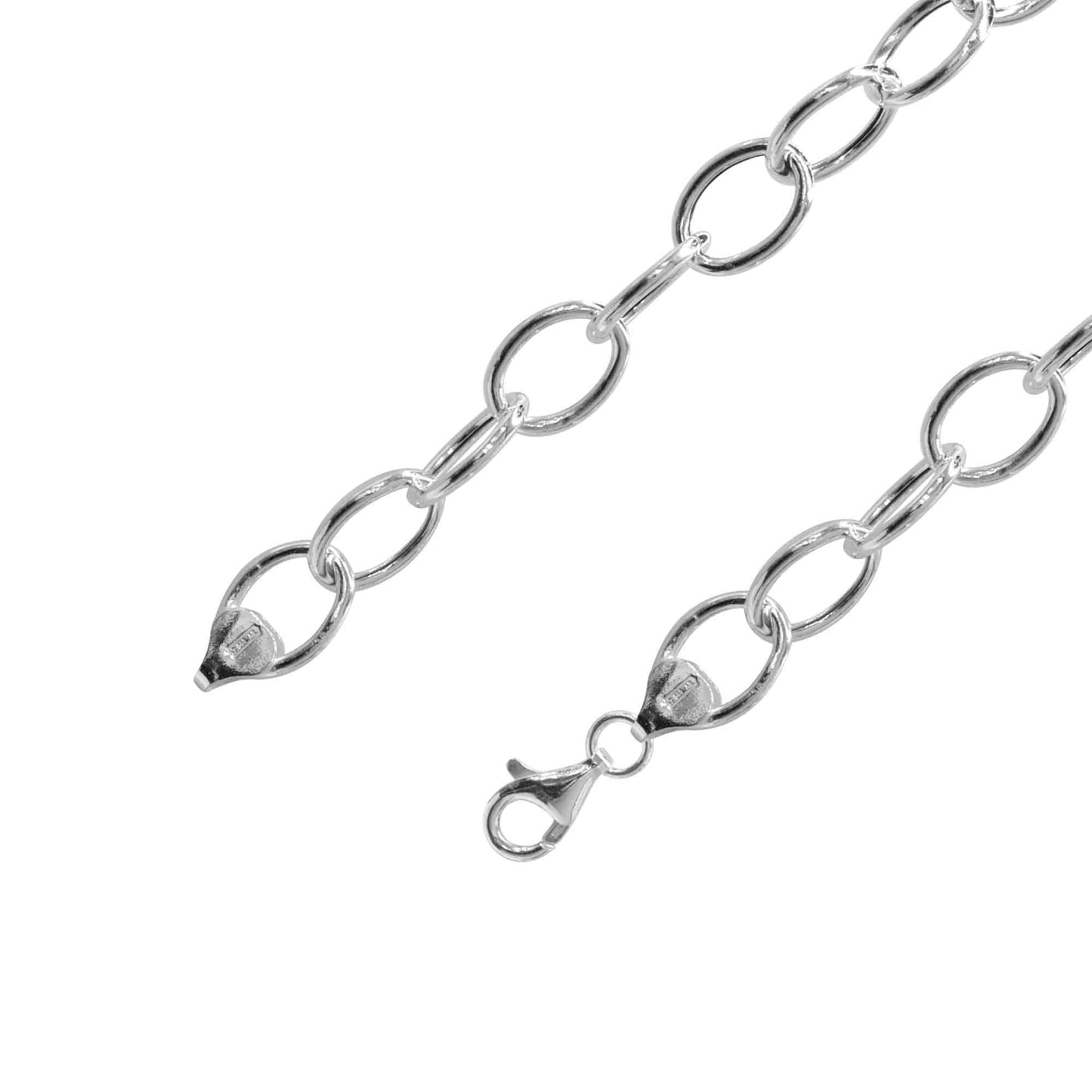 Pulsera de Plata Grandes Eslabones Circulares