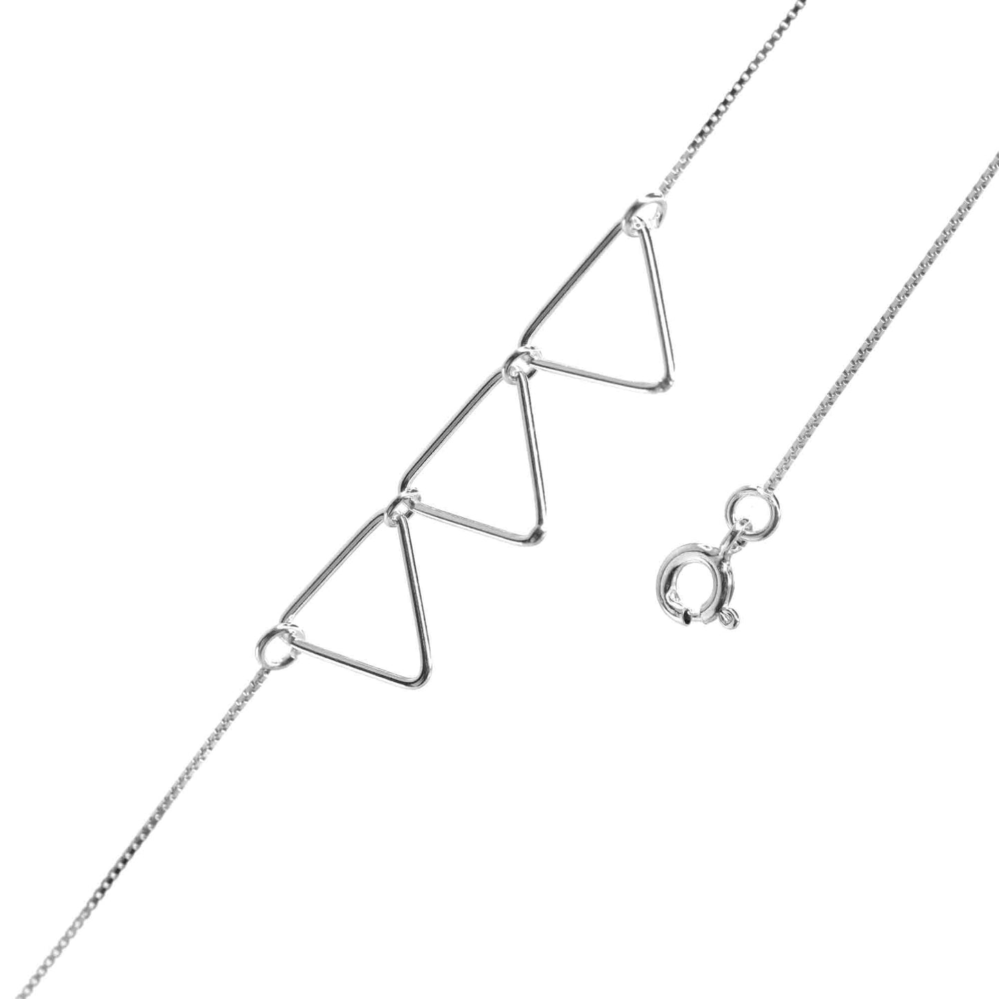 Pulsera de Plata Trío de Triángulos