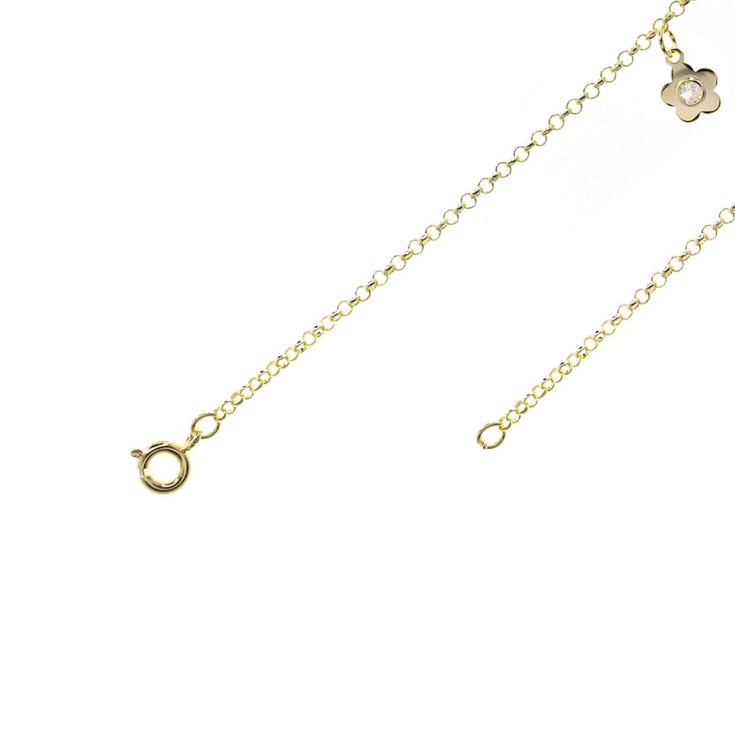 Pulsera Enchapada en Oro Flor de Circón