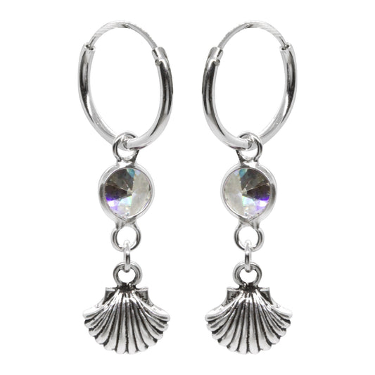 Argollas de Plata Concha y Circón