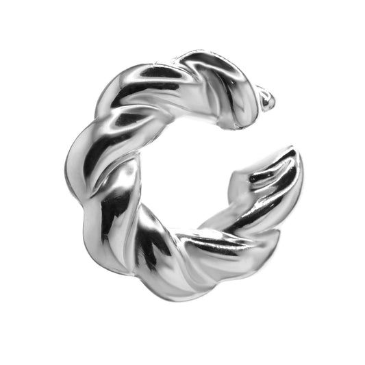 Aro Enchapado en Plata Cuff MAXI Diseño Anudado