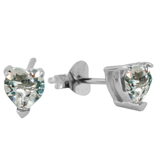 Aros de Plata 925 Corazón Cristal Swarovski Elements 5 mm