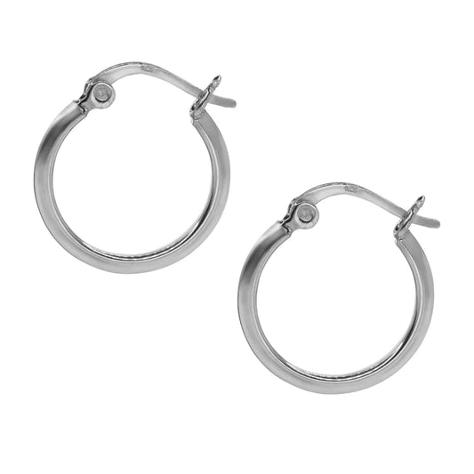 Aros de Plata 925 Argollas con Broche Criollo 18 mm