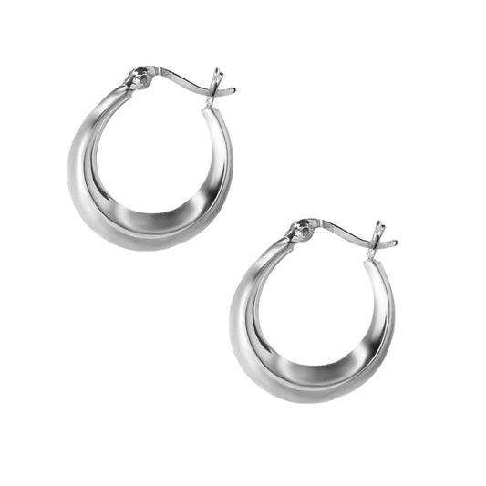Aros de Plata 925 Argollas con Broche Criollo 20 mm