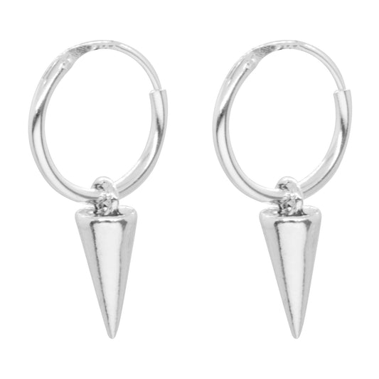 Aros de Plata 925 Argollas con Conos