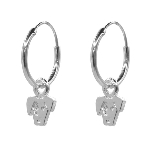 Aros de Plata 925 Argollas con Perritos