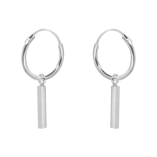 Aros de Plata Argollas con Varitas