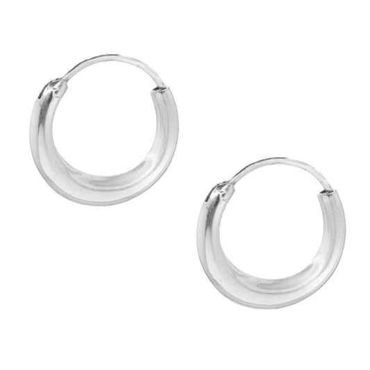 Aros de Plata 925 Argollas Gruesas 4 x 16 mm