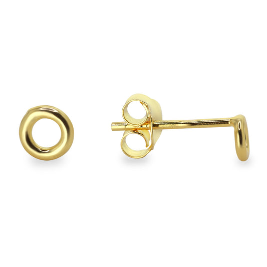 Aros de Plata Bañados en Oro - Circulo Liso