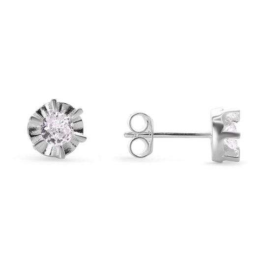 Aros de Plata 925 Circón con Grifa