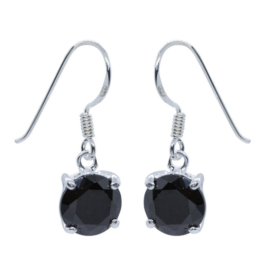 Aros de Plata 925 Circón Onix