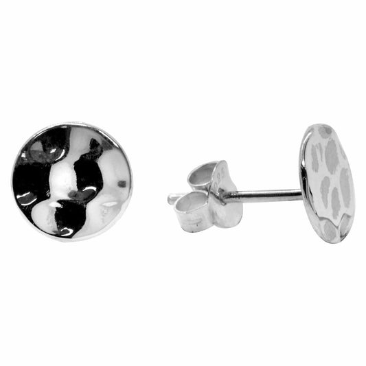 Aros de Plata Círculo Martillado