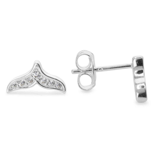Aros de Plata 925 Cola de Ballena con Circones