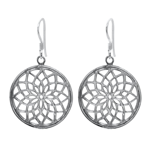 Aros de Plata 925 con Mandala