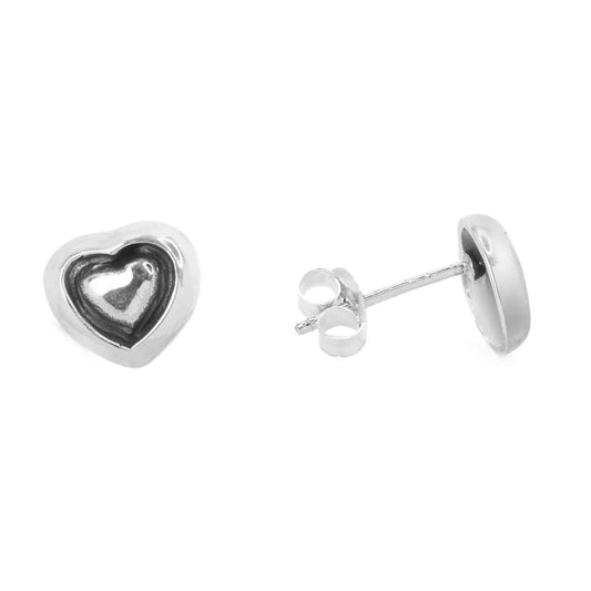 Aros de Plata Corazones