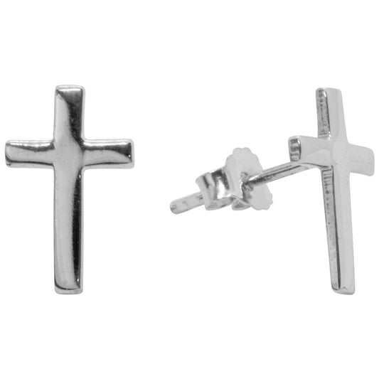 Aros de Plata Cruz Lisa