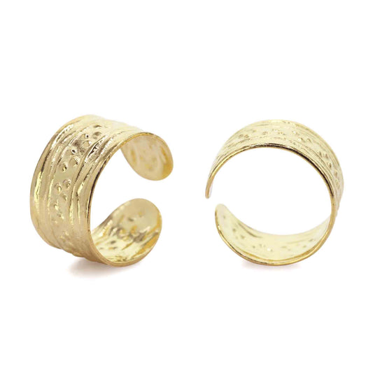 Aros de Plata 925 Cuff de Plata con Bañado de Oro