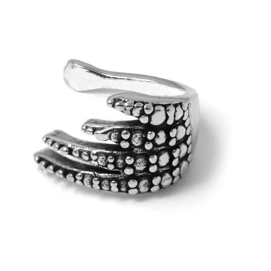 Aros de Plata 925 Cuff Diseño Puntas