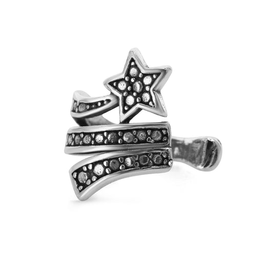 Aros de Plata 925 Cuff Único Banda de Estrella