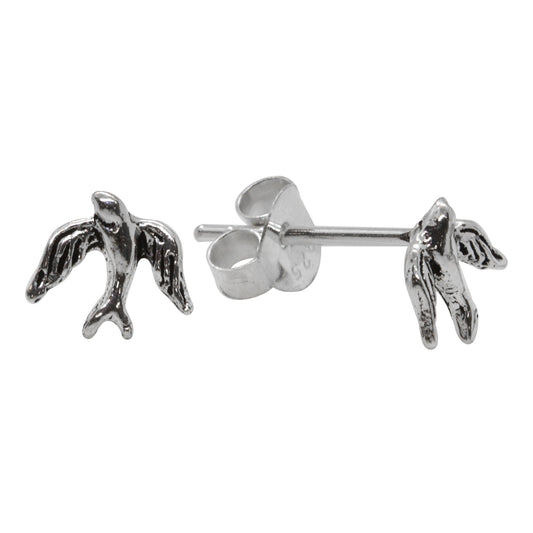 Aros de plata de Golondrina pegados