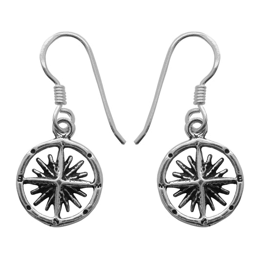 Aros de Plata 925 de la Rosa de los Vientos