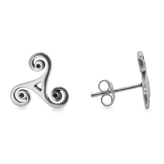 Aros de Plata 925 Diseño Celta con Espiral