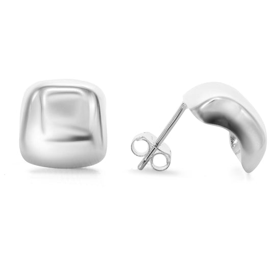 Aros de Plata - Cuadrado Liso