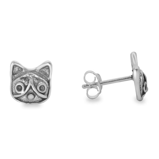 Aros de Plata - Envejecido con Rostro de Perro