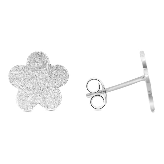 Aros de Plata - Liso Flor