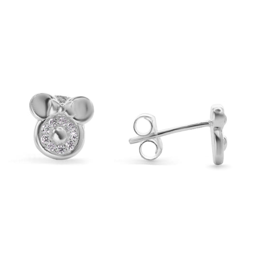 Aros de Plata 925 Diseño Minie Mouse con Circones