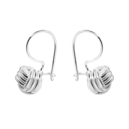 Aros de Plata 925 Diseño Nudo