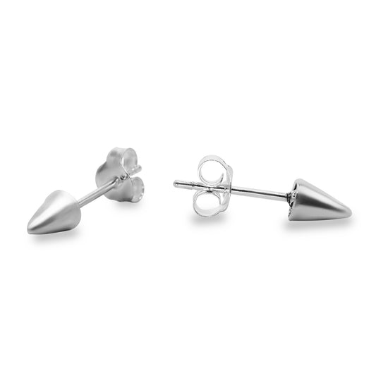 Aros de Plata 925 Diseño Púa Lisa
