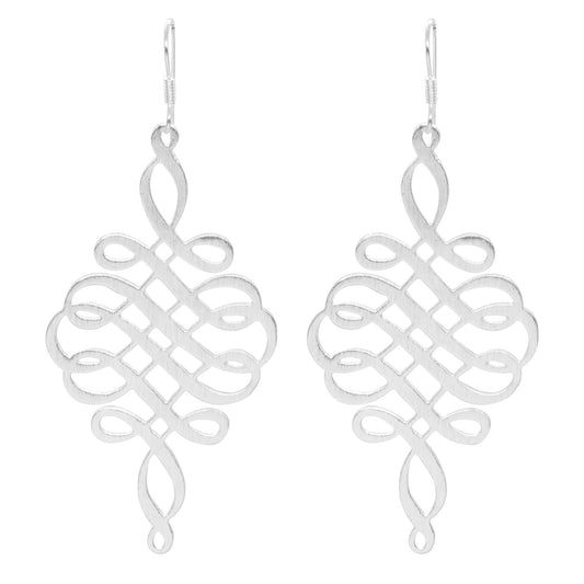 Aros de Plata 925 Diseño Satinado