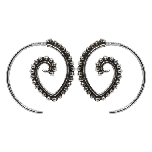 Aros de plata 925 Diseño Tribal circular