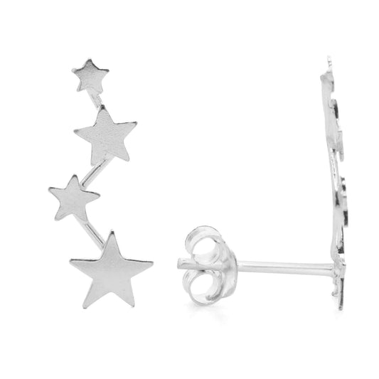 Aros de Plata 925 Escala de Estrellas