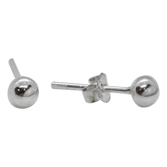 Aros de Plata Esferas 4 mm