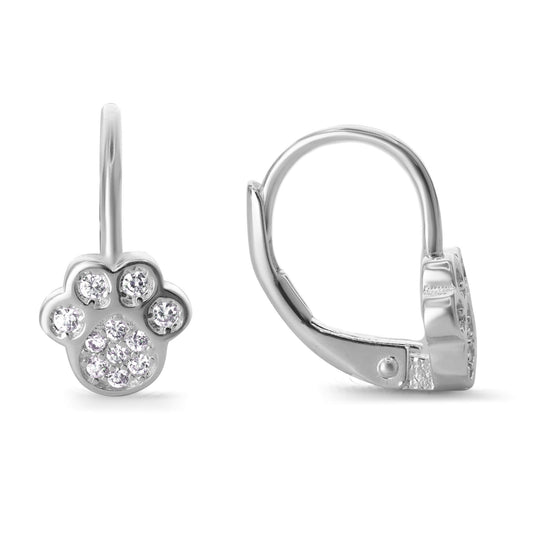 Aros de Plata 925 Estilo Gancho Catalán con Huella de Circones