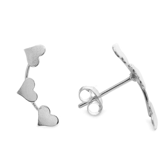 Aros de Plata - Trepador Triple Corazón