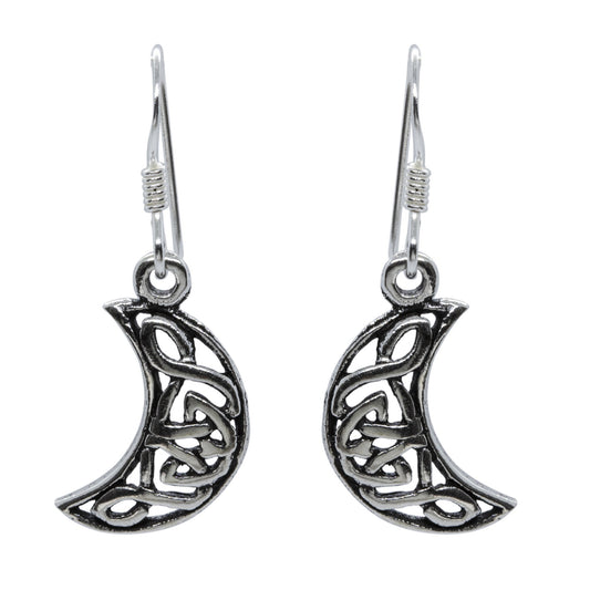 Aros de Plata 925 Luna Celta