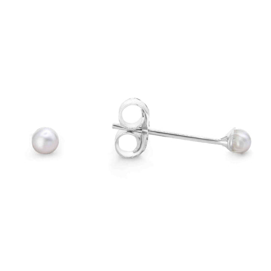 Aros de Plata 925 Mini Perlas 2 mm -