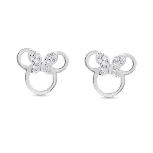 Aros de Plata 925 Minnie Mouse con Circones
