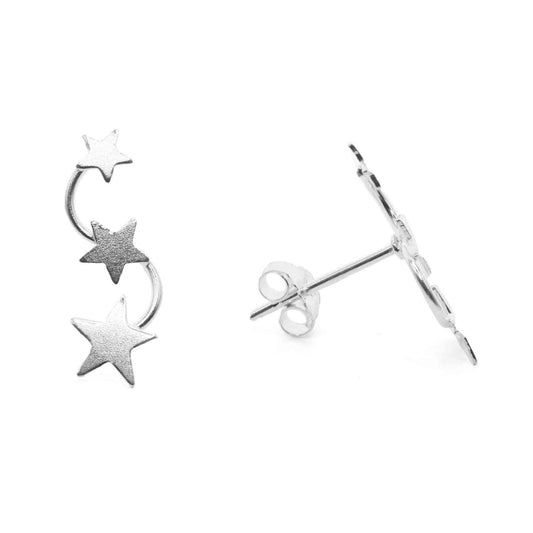 Aros de Plata Onda de Estrellas