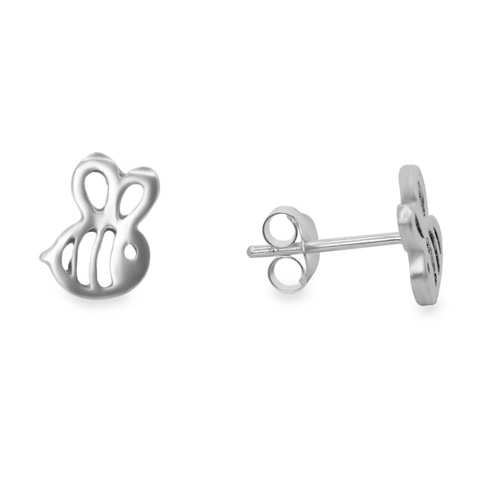 Aros de Plata Pequeñas Abejas
