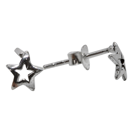 Aros de Plata Pequeñas Estrellas
