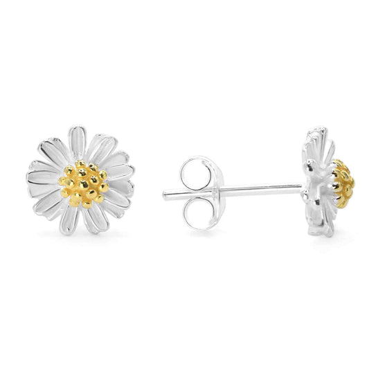 Aros de Plata Pequeñas Margaritas
