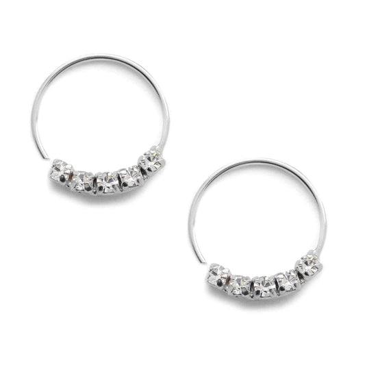 Aros de Plata Piercing con Circones 10 mm