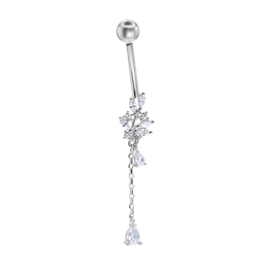 Aros de Plata Piercing de Ombligo - Rama de Circones