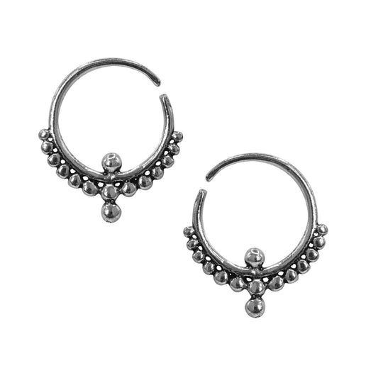 Aros de Plata Piercing - Bali Esferas